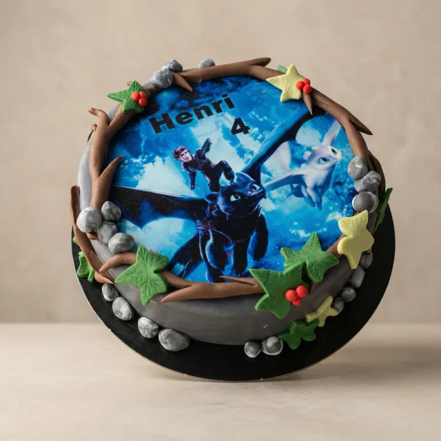Foto ijstaart met rolfondant