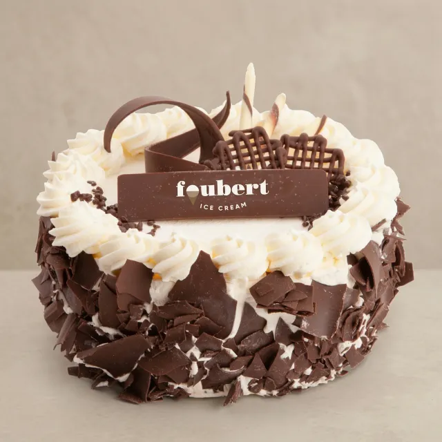 Chocoladeschilfers ijstaart
