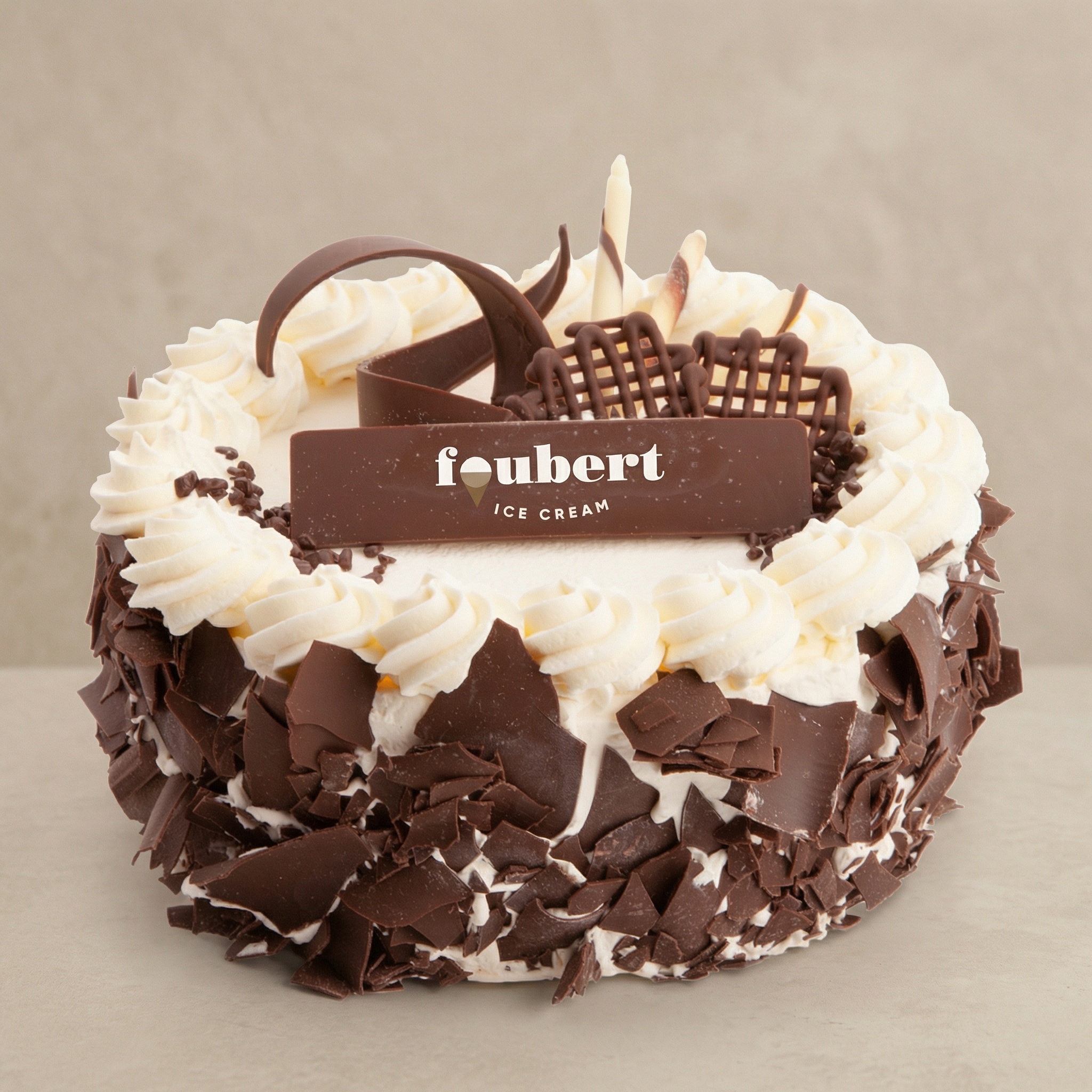 Chocoladeschilfers ijstaart